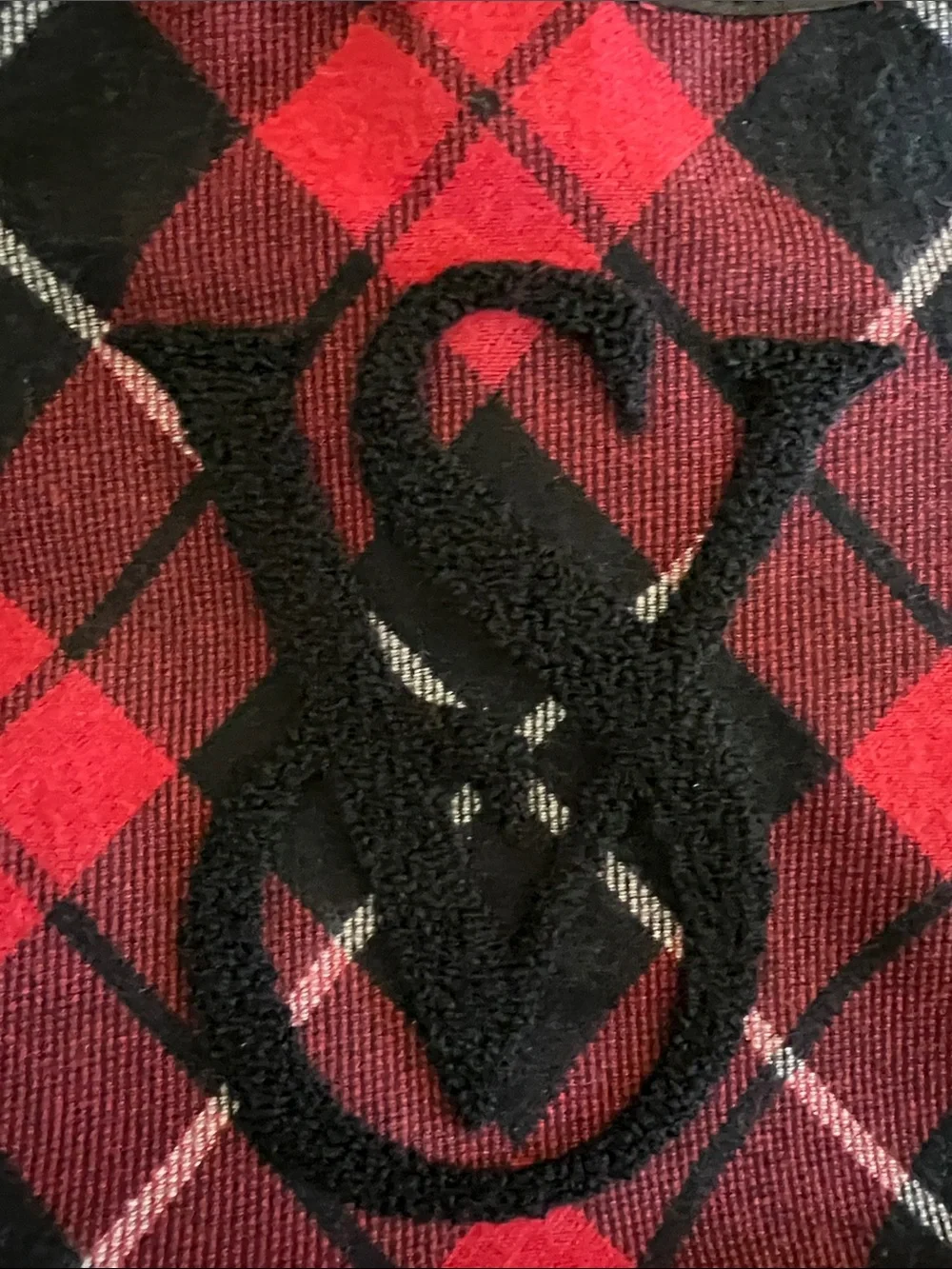 Victoria’s Secret Plaid Red and Black Tote Bag with Monogram